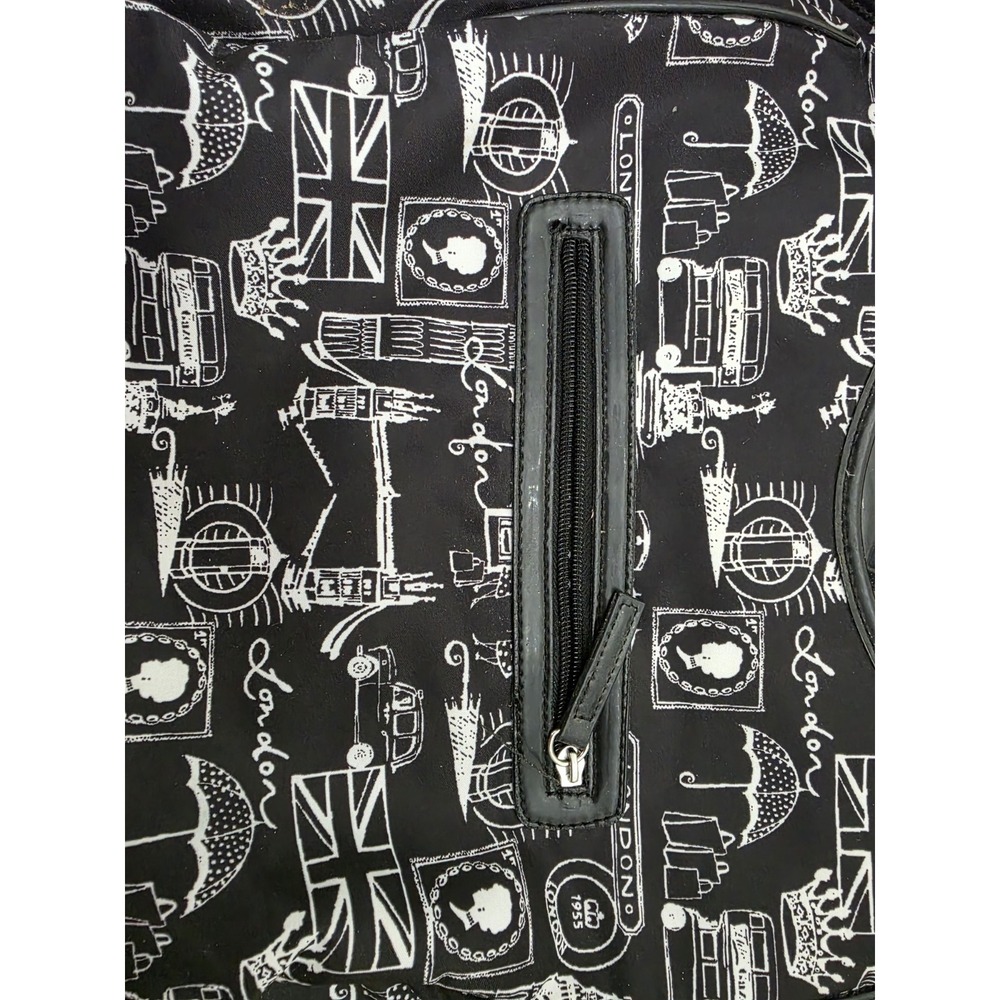 Lulu by Lulu Guinness London Print Tote Bag Y2K Patent Trim Shoulder Bag - Picture 8 of 9